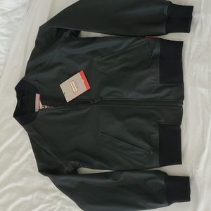 Hunter rubberized bomber jacket, black xs